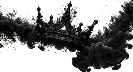 Majestic Crown Engulfed In Smoke A Royal Metamorphosis For Your Designs
