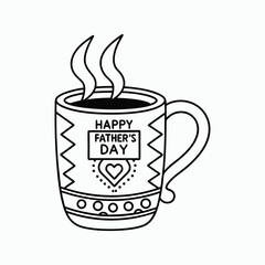 Outline Father's Day Coffee Mug