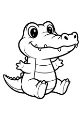 Obraz premium cartoon crocodile cartoon