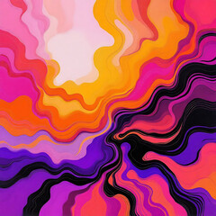 A Vibrant Symphony of Colors Flowing in  Harmony Abstract background