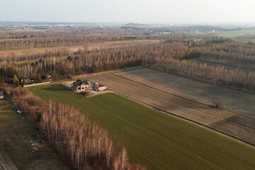 Construction work begins on rural family home