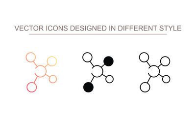 Molecular Structure icon design with white background stock illustration
