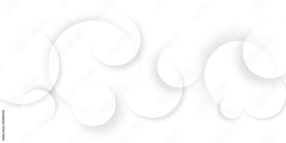 Leinwandbilder abstract background with circle white abstract geometric background with soft light white paper circ
