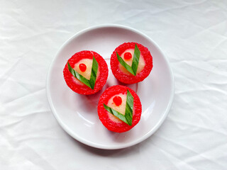 Kue Mangkok, cake a typical Indonesian food, a snack with a soft and sweet taste.