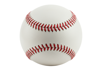 Isolated Classic White Baseball with Red Stitches
