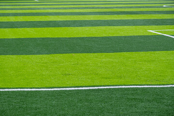 Obraz premium Freshly Cut Green Grass with Diagonal Lines