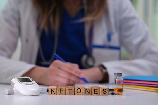 A trained health professional measures ketones, which are extremely important for effective diabetes management