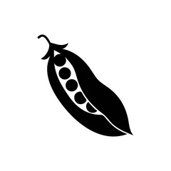 Sweet Pea silhouette, vector silhouette of a flower on a transparent background