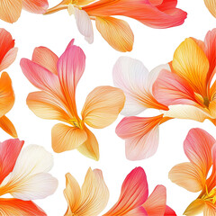 Obraz premium 2d illustration of a tileable pattern of amaryllis petals isolated on a white transparent background