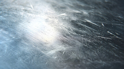 Obraz premium Metallic surface texture with scratches and reflections creating a modern industrial appearance background