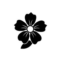 Buttercup silhouette, vector silhouette of a flower on a transparent background