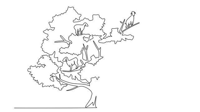 Self drawing animation of single one line drawing a bicycle with a pile of flowers on the back. Selling flowers. Small business from an early age. National Small Business Day. Full length animated