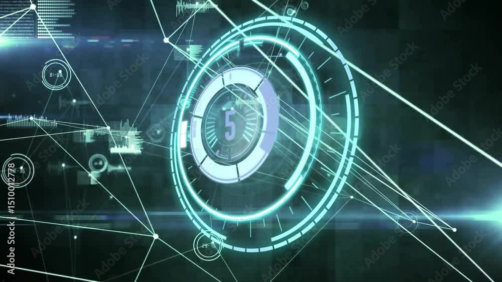 Poster on countdown start ring decrementing from 10 every second hud nodes pulsing for interface update