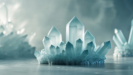 Geometric vector illustration of a starry night sky over an origami paper boat sailing past a 3D iceberg in the blue sea, symbolizing business travel and nature