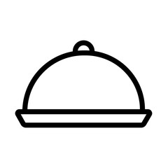 restaurant cloche icon vector illustration. Cuisine vector illustration.