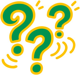 Cute question mark logo - 3 question marks