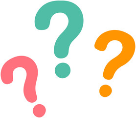 Cute question mark logo - 3 question marks