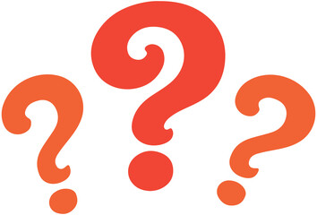 Cute question mark logo - 3 question marks