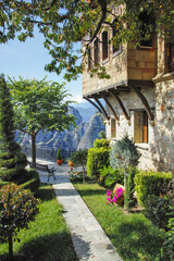 Fototapeta premium Panoramic view of Meteora Monasteries, Greece