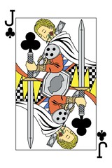Jack Playing Card Vintage Flat Cartoon