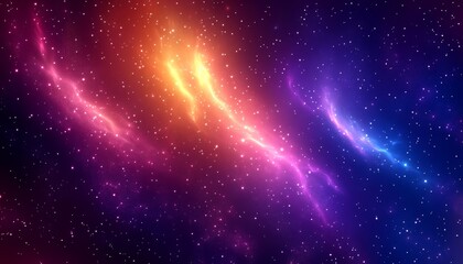 Cosmic Symphony Fiery Nebula Illuminates the Universe in Radiant Hues of Pink and Purple