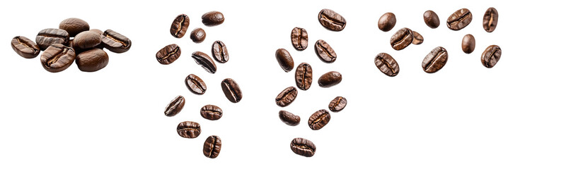 Obraz premium coffee beans isolated on white background