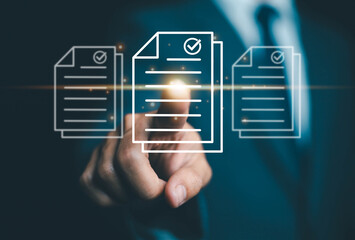  Business documents using a computer and digital technology to store data for the study, financial companies for communication to receive applications
