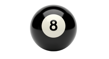 Isolated Black 8 Ball