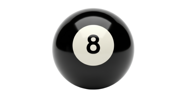 Isolated Black 8 Ball