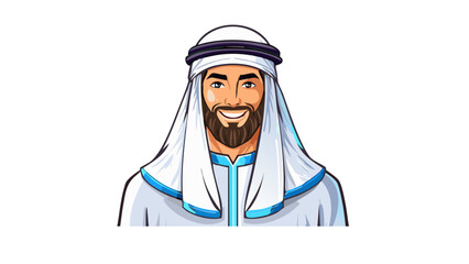 Elegant Sheikh in Traditional Arab Attire

