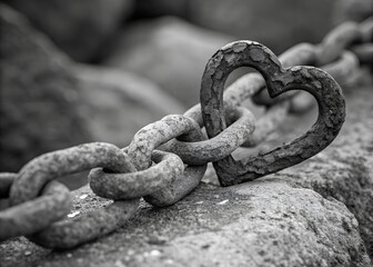 Heart-Shaped Chain Link &ndash; Symbol of Love and Connection