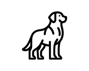 Minimal Dog Symbol In Clean Outline Look