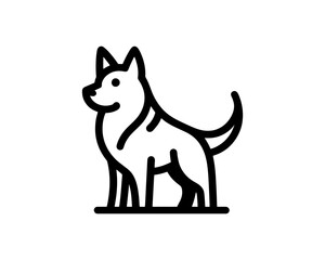 Minimal Dog Outline Logo For Premium Brands