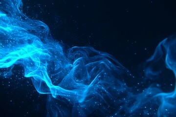 Abstract Smoke Swirling With Neon Particles in a Mesmerizing Dance Generative AI