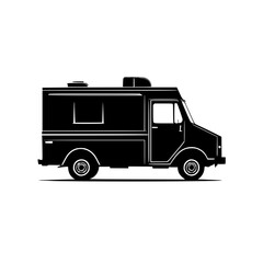 High-Quality Truck Transport Vehicle Silhouettes – Editable Black Vector Icons Set