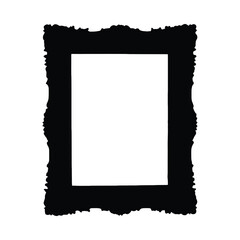 Obraz premium Ornate picture frame silhouette