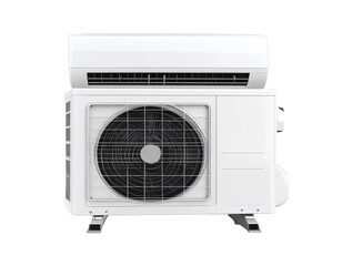 Domestic household air conditioning fan isolated on white background, an essential electric home appliance