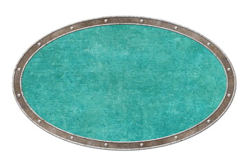 oval vintage board isolated on white background