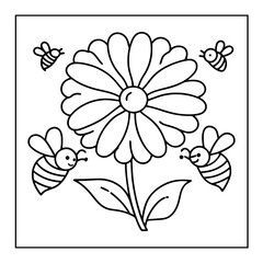 black and white coloring pages illustration