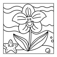 black and white coloring pages illustration