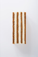 Top Down View of Striped Layered Honey Cake (Medovik) Slice