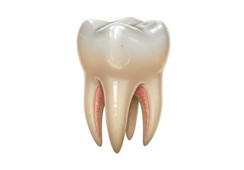 Isolated Detailed Illustration of a Human Molar Tooth