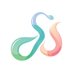 Colorful Gradient Swirl Abstract Illustration