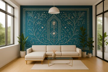 modern living room with sofa