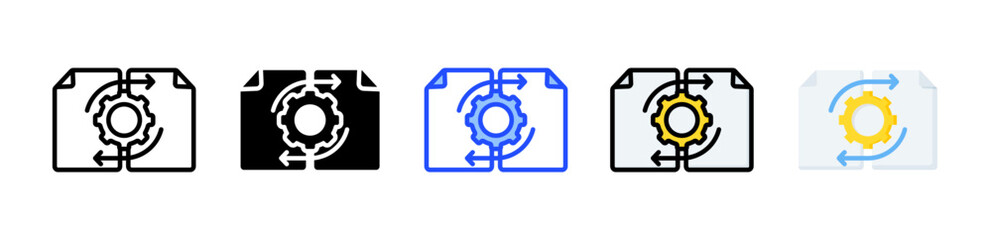 Obraz premium Reconciliation Icon Collection With Multiple Styles