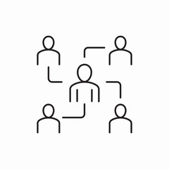 Fototapeta premium Team network connection system icon vector sign