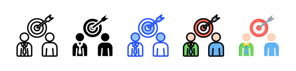 Goal Icon Collection With Multiple Styles