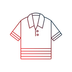 polo gradient outline icon with white background vector stock illustration