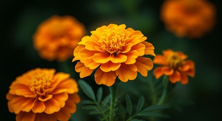 Orange Flower Blooming in Garden Setting Floral Blossom