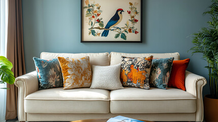 modern living room with sofa